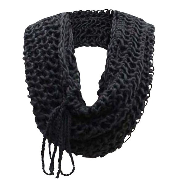 Crocheted Knit Infinity Scarf Shawl - Picture 6 of 8
